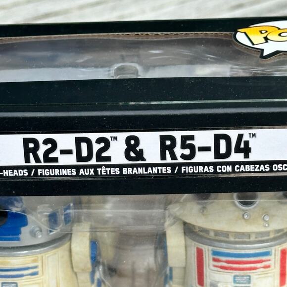 Funko Pop! STAR WARS POP! R2-D2 & R5-D4 2-PACK Collectible Gift Set New In Box - Picture 6 of 13